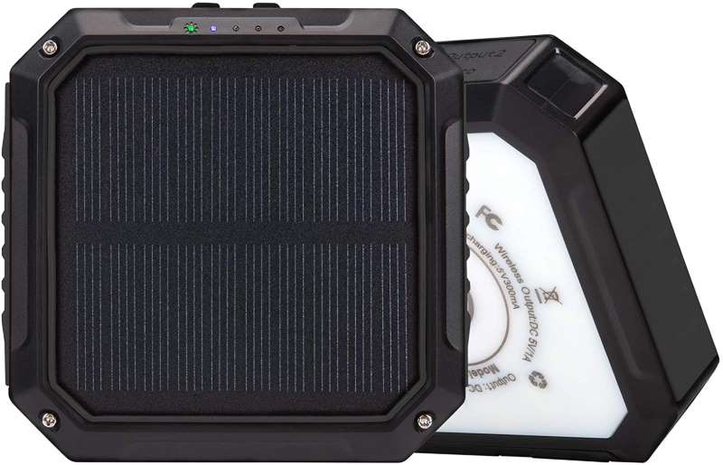 Solar Charger Power Bank, Wireless Solar Battery Charger, Solar Panel Charging LED Flashlight - HDL514