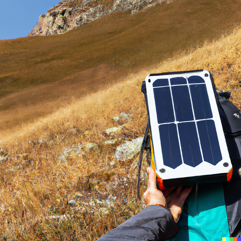 Portable solar charger for traveler