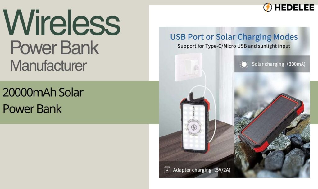 20000mAh Solar Power Bank