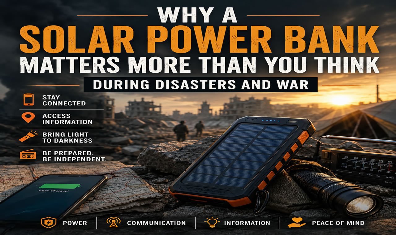 Why a Solar Power Bank Could Matter More Than You Think During disasters and war