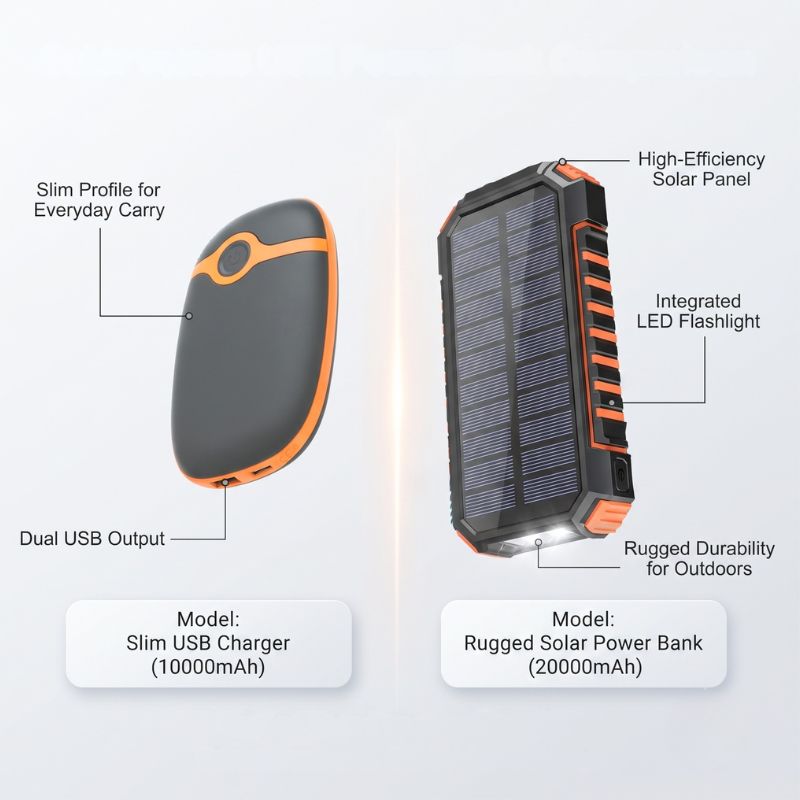 solar powered power bank vs usb charger solar powered power bank vs usb charger