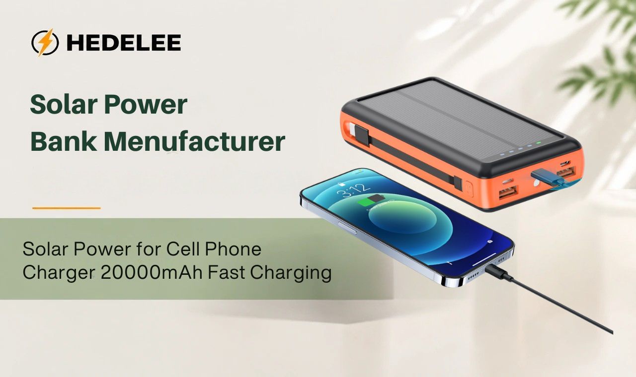 Solar Power for Cell Phone Charger 20000mAh Fast Charging