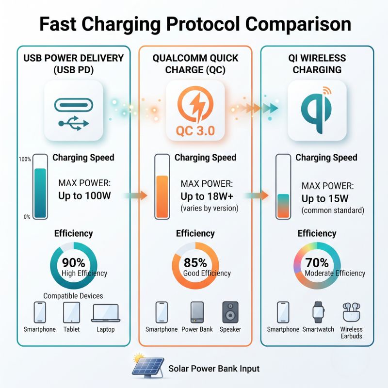solar power bank fast charging protocols solar power bank fast charging protocols