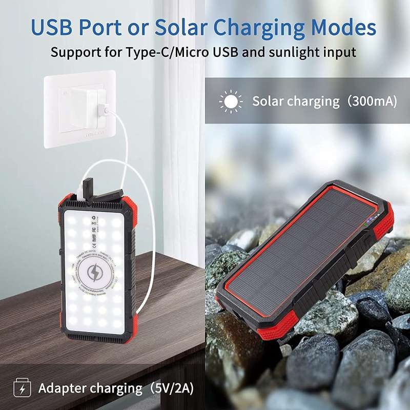 solar powered power bank camping night use solar powered power bank camping night use